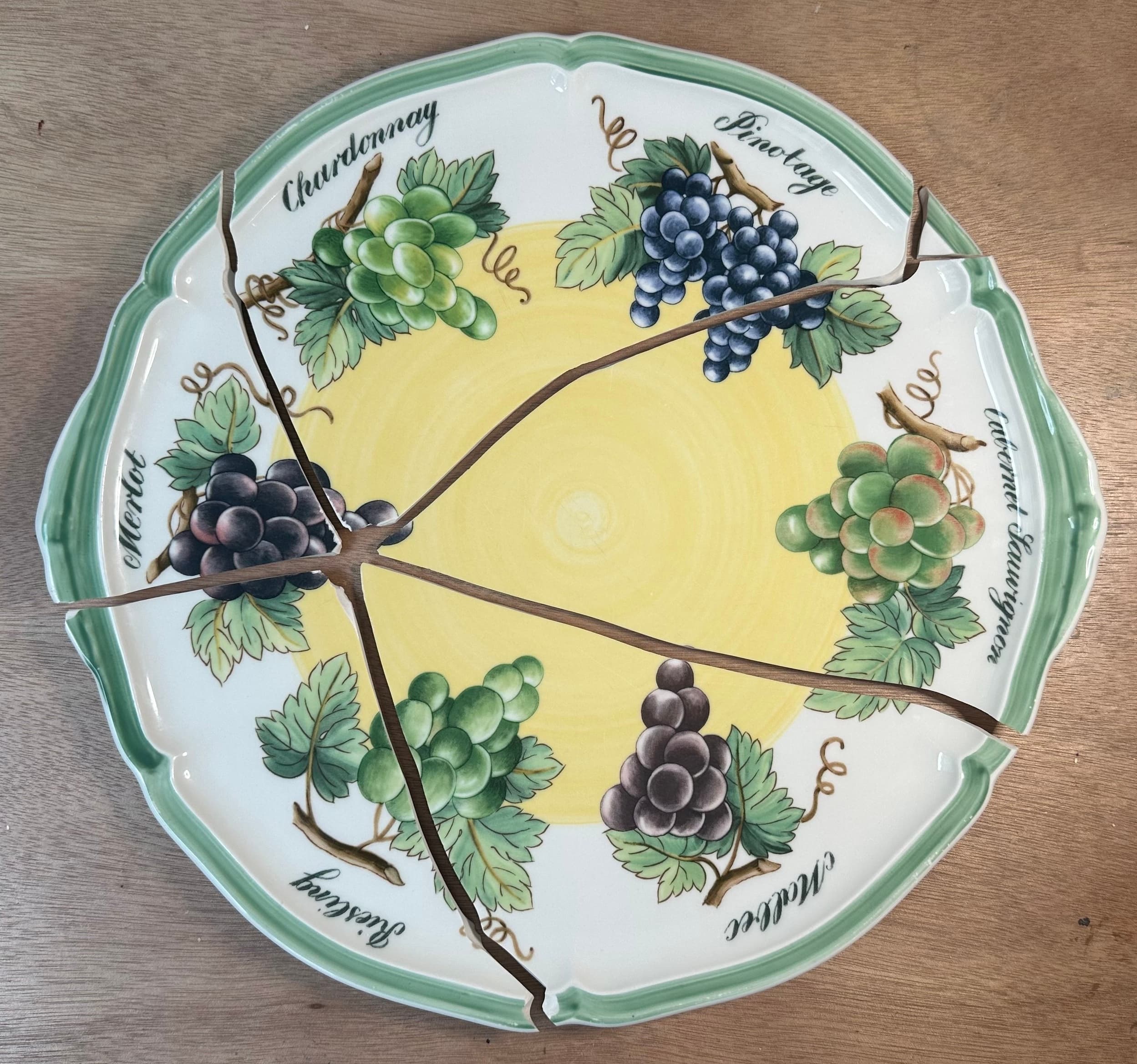 Assiette avant restauration