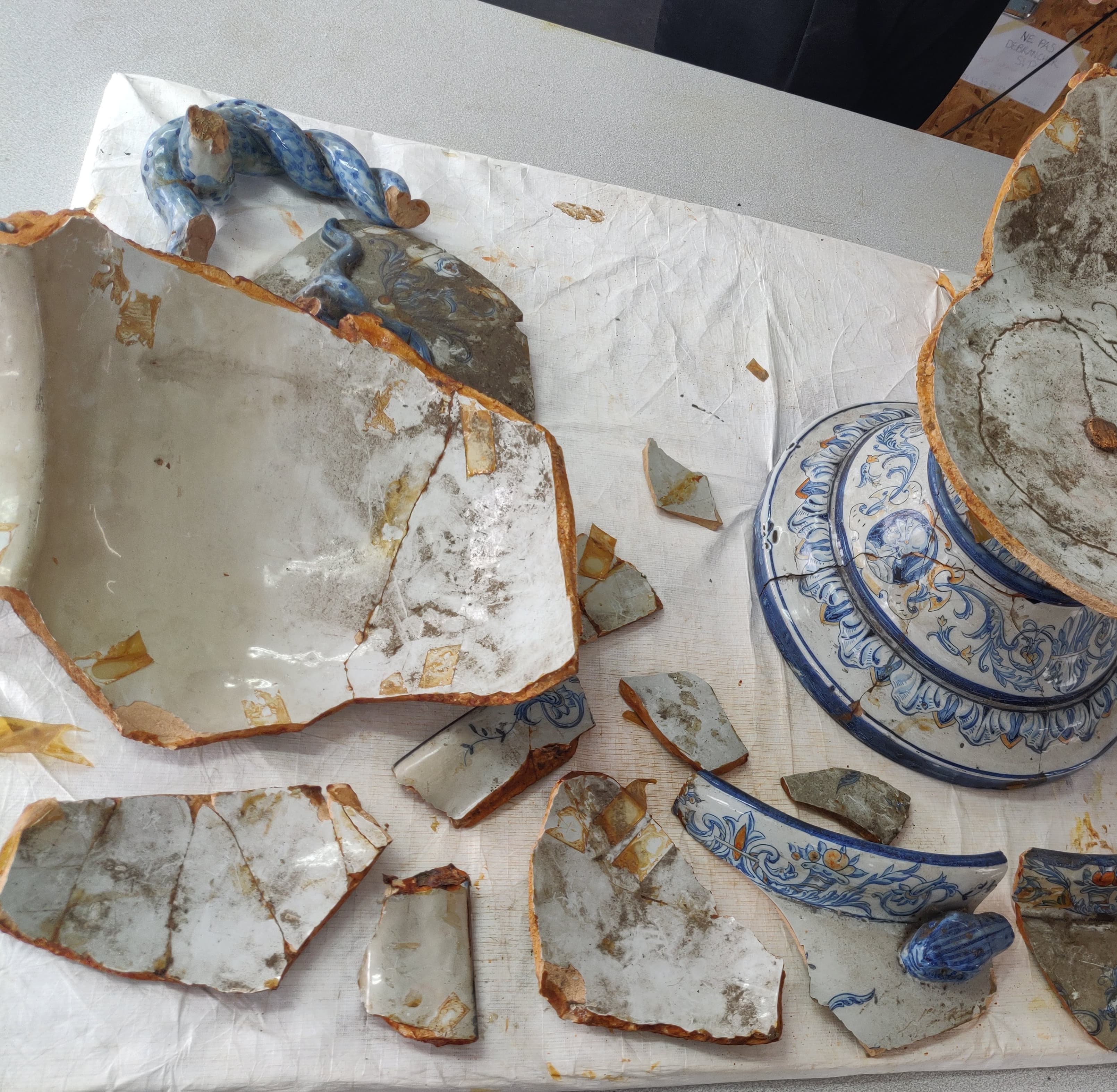 Ensemble de fragments de céramique