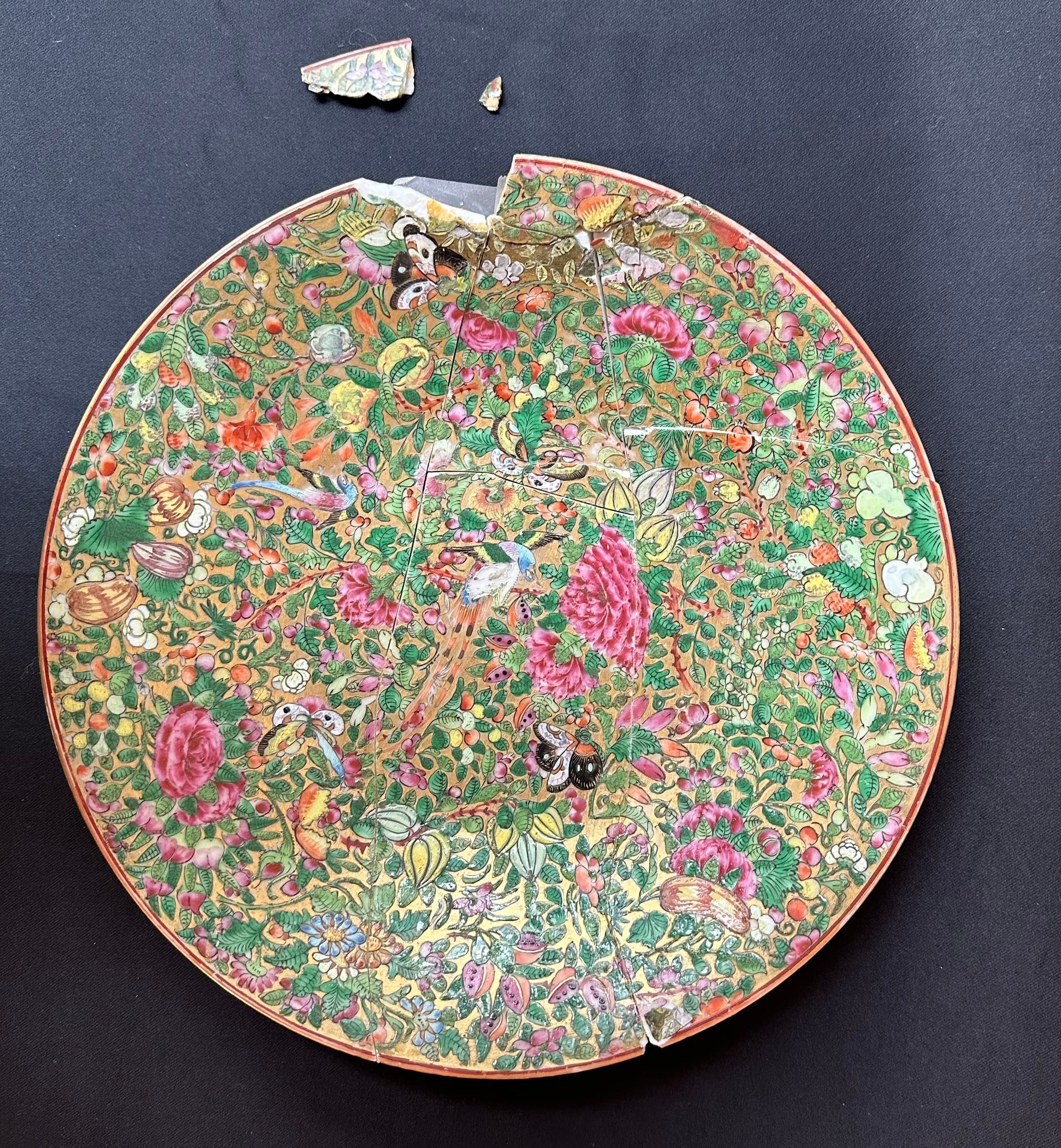 Assiette japonaise avant restauration