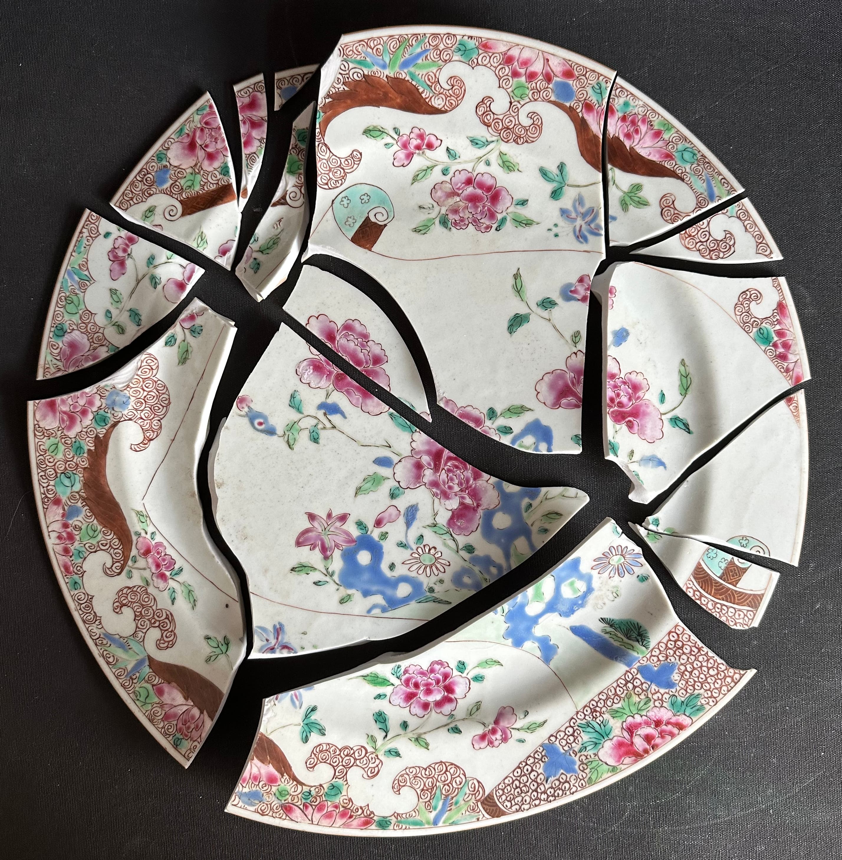 Fragment de céramique après dérestauration