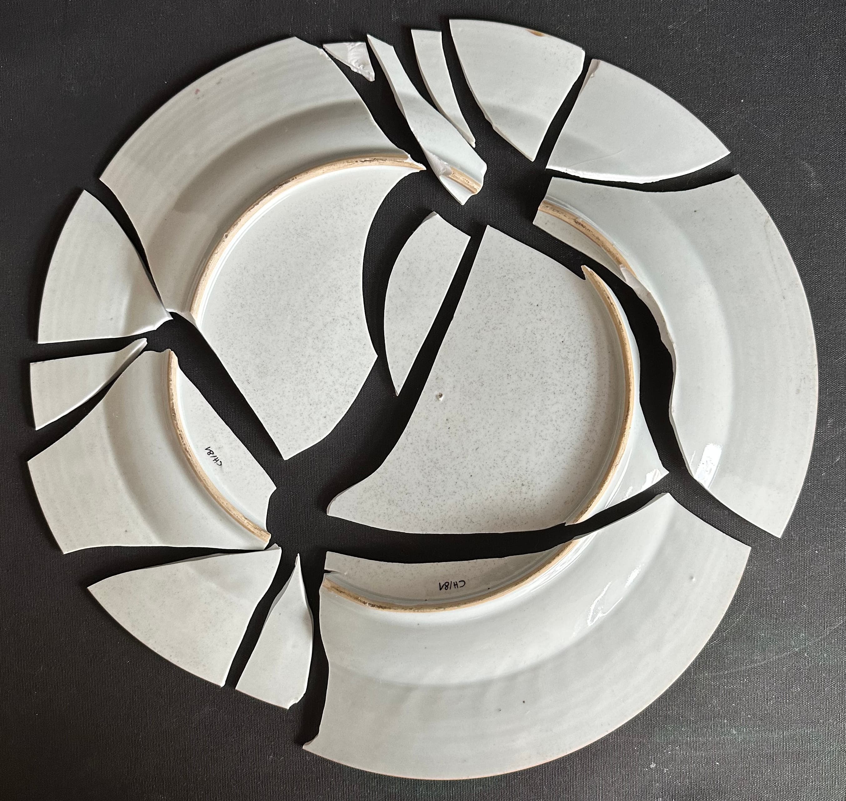 Fragment de céramique après dérestauration