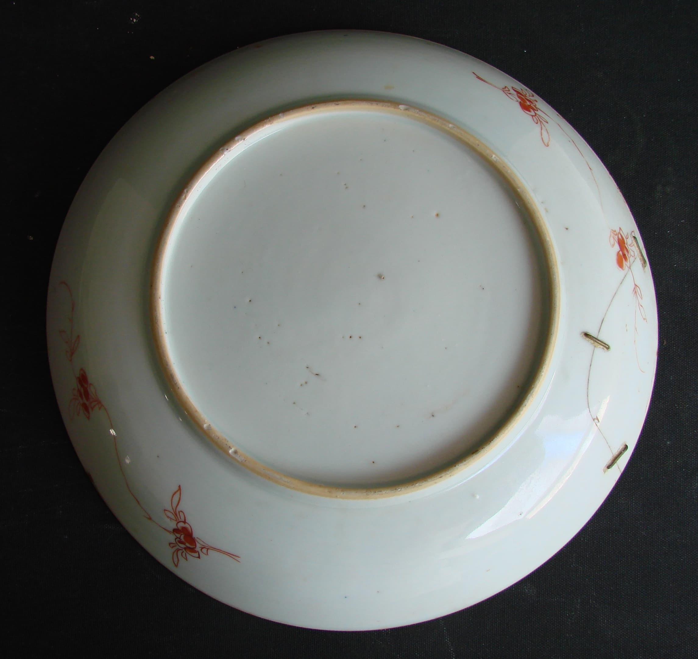 Assiette japonaise avant restauration - détail des fragments