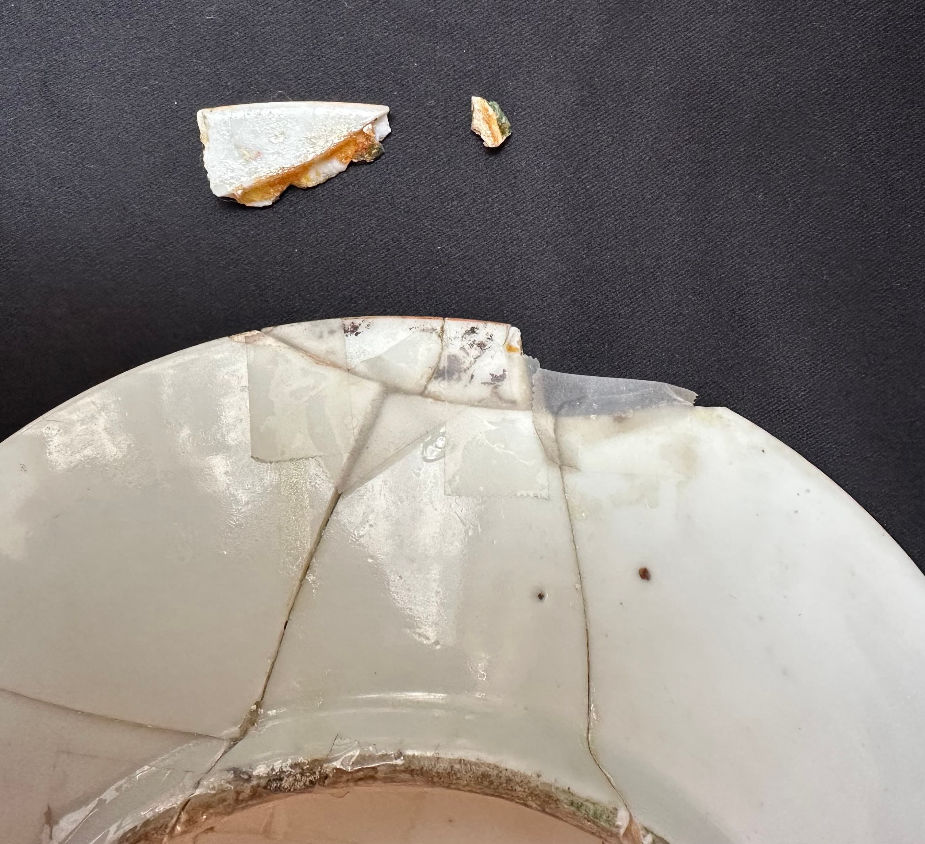 Assiette japonaise pendant restauration