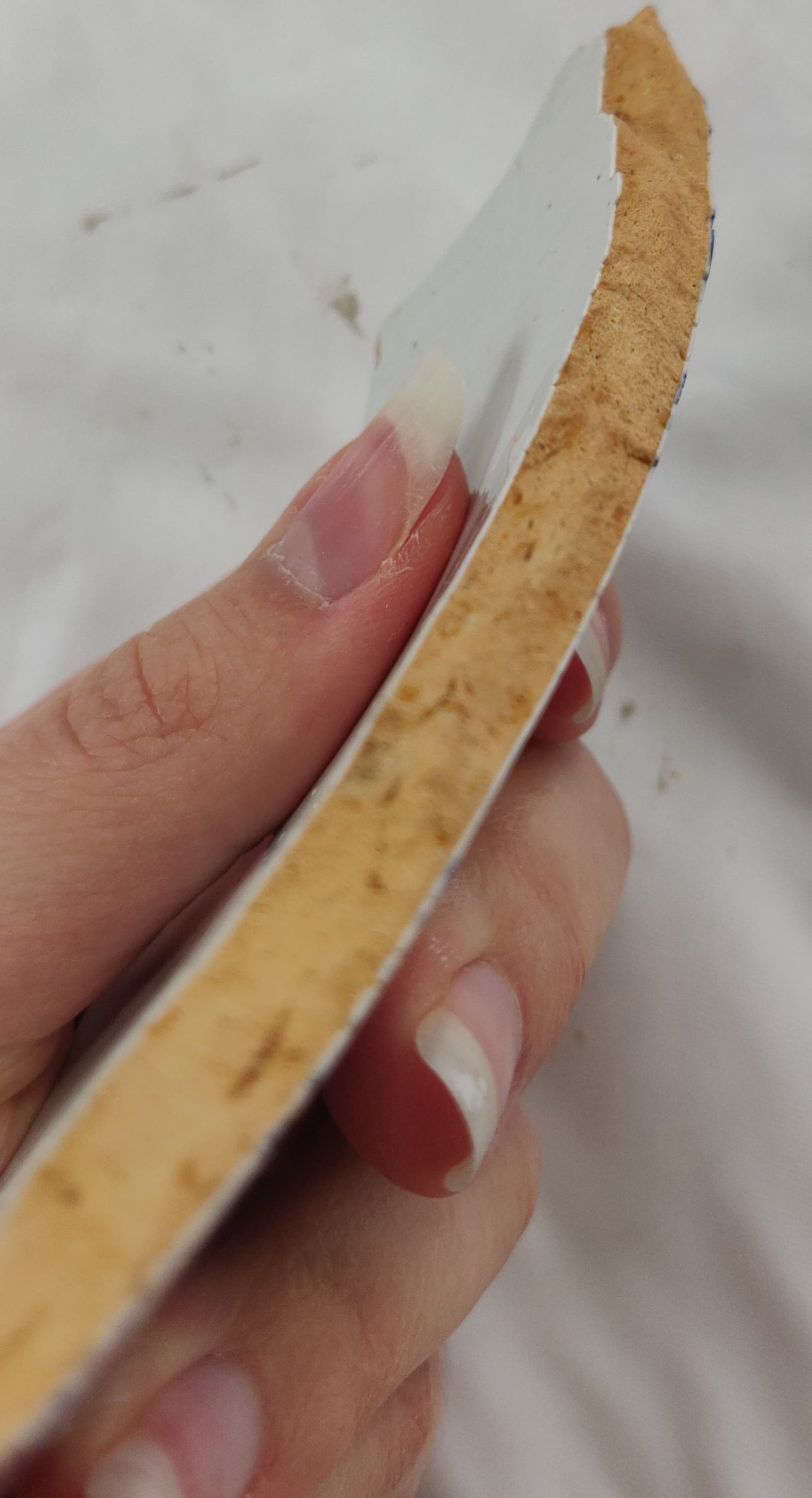 Fragment de céramique après dérestauration