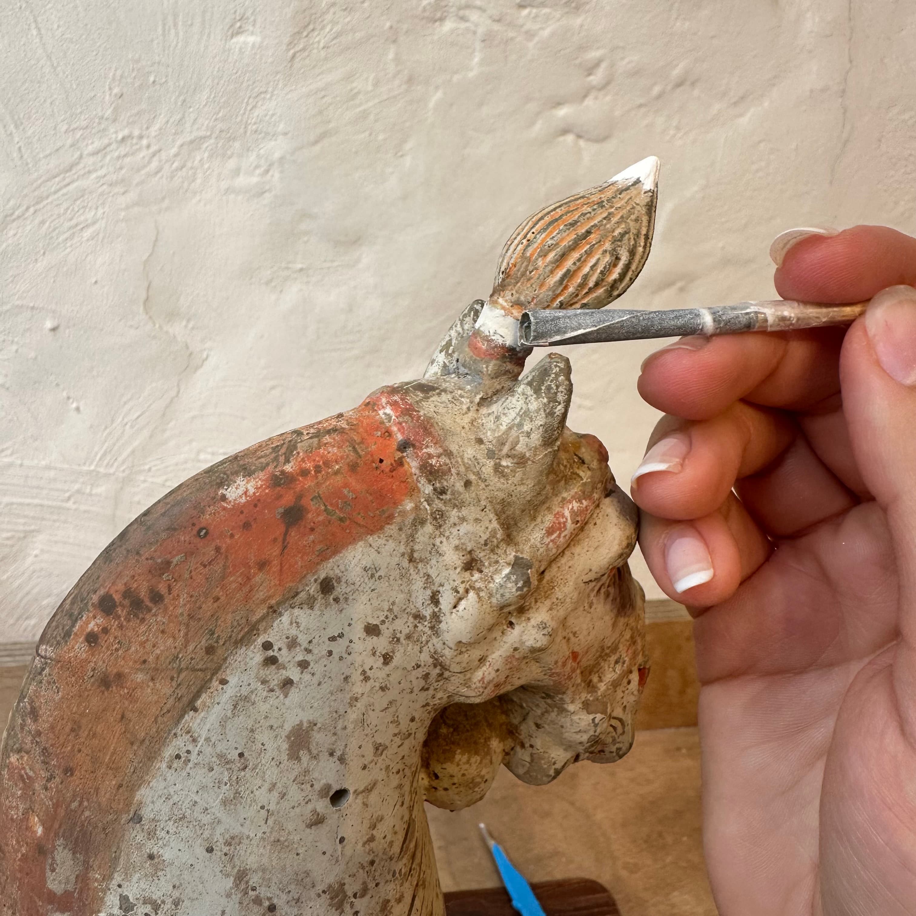 Cheval pendant restauration