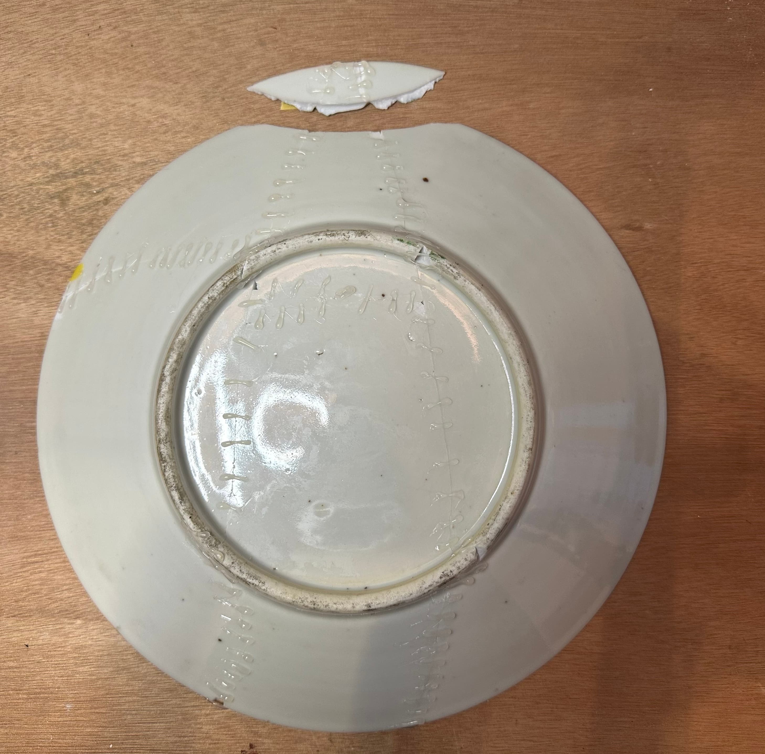 Assiette japonaise pendant collage