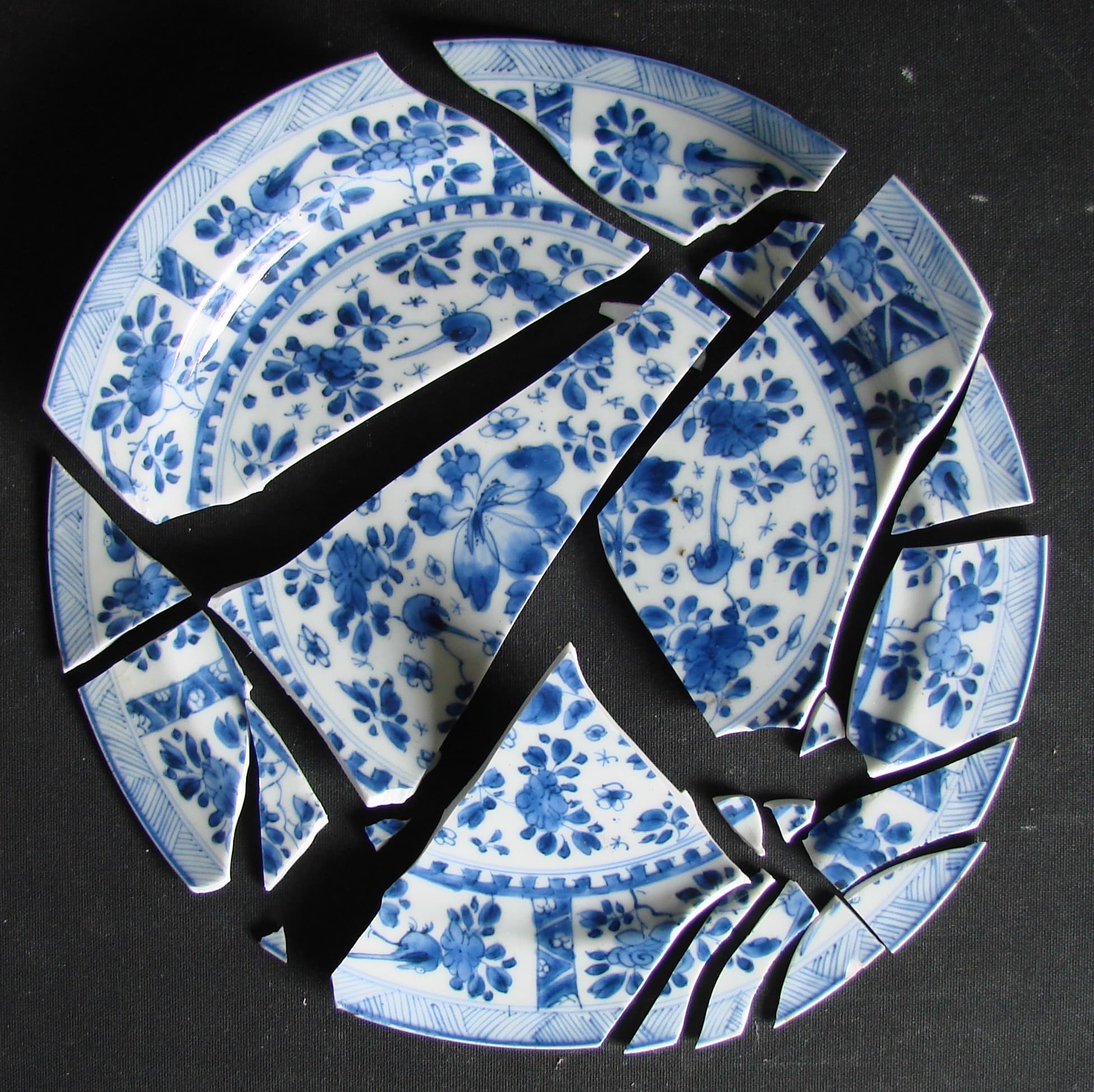 Fragment de céramique après dérestauration